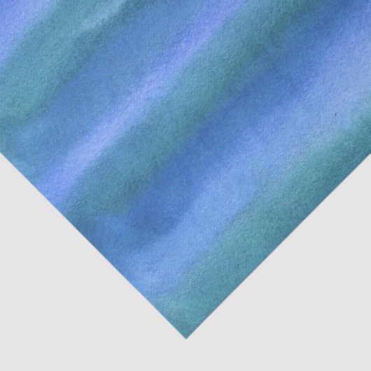 Ocean Blue Green Waterverf Tissuepapier (Detail)