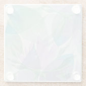 Ocean Blue Green Waterverf Transparant Lavander Glazen Onderzetter (Achterkant)