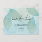 Ocean Blue Green Waterverf Transparent Original Feestdagenkaart (Voorkant)