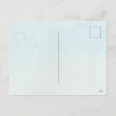 Ocean Blue Green Waterverf Transparent Original Feestdagenkaart (Achterkant)