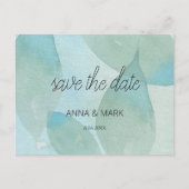 Ocean Blue Green Waterverf Transparent Original Feestdagenkaart (Voorkant)