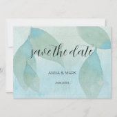 Ocean Blue Green Waterverf Transparent Original Kaart (Voorkant)