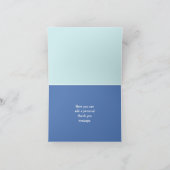 Ocean Blue Grey Whale Note-kaarten Bedankkaart (Binnen)