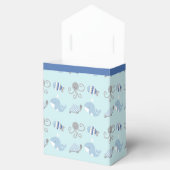Ocean Blue Grey Whale Zee Life Favor Box Bedankdoosjes (Geopend)