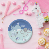 Ocean Blue Grey Whale Zee Life Party Bord (Feest)