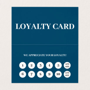 Ocean Blue Hairdressers Business Loyalty Card Visitekaartje