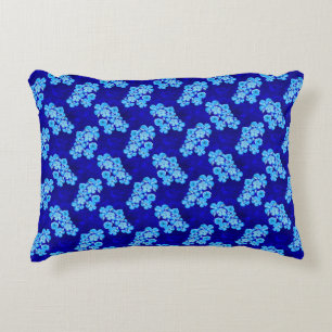 Ocean Blue Honu Turtles Hibiscus Flowers Accent Kussen
