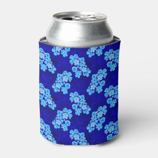 Ocean Blue Honu Turtles Hibiscus Flowers Blikjeskoeler (Blikje Voorkant)