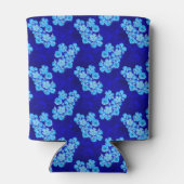 Ocean Blue Honu Turtles Hibiscus Flowers Blikjeskoeler (Achterkant)