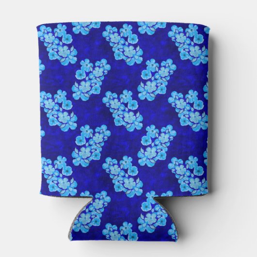 Ocean Blue Honu Turtles Hibiscus Flowers Blikjeskoeler (Achterkant)