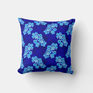 Ocean Blue Honu Turtles Hibiscus Flowers Kussen