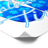 Ocean Blue Island Time Poster (Hoek)