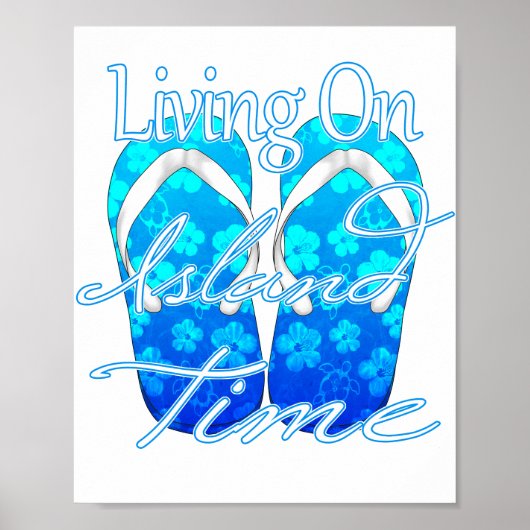 Ocean Blue Island Time Poster (Voorkant)