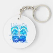 Ocean Blue Island Time Sleutelhanger (Achterkant)