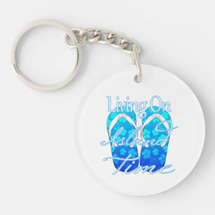 Ocean Blue Island Time Sleutelhanger