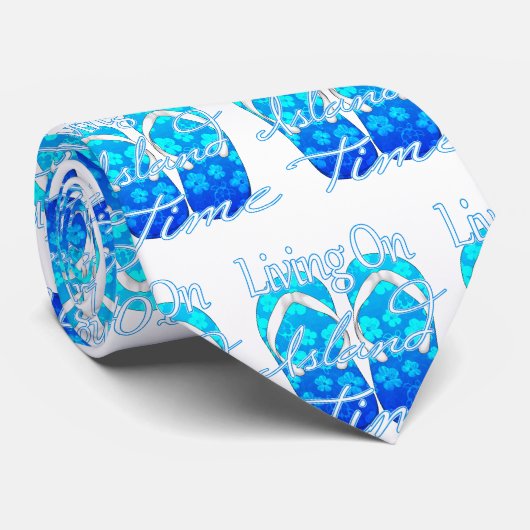 Ocean Blue Island Time Stropdas (Opgerold)