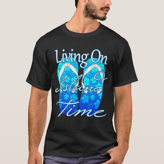 Ocean Blue Island Time T-shirt (Voorkant)