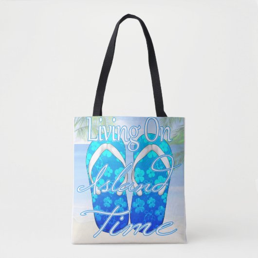 Ocean Blue Island Time Tote Bag (Voorkant)