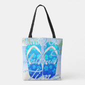Ocean Blue Island Time Tote Bag (Achterkant)