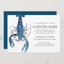 Ocean Blue Lobster Bake Birthday Kaart