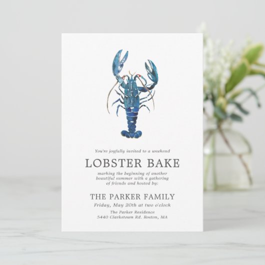 Ocean Blue Lobster Bake Kaart (Staand voorkant)
