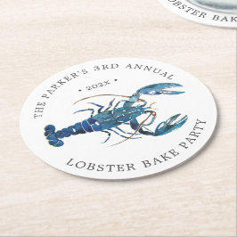 Ocean Blue Lobster Bake Ronde Kartonnen Onderzetter