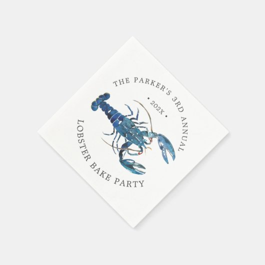 Ocean Blue Lobster Bake Servet (Hoek)