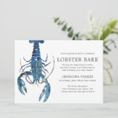 Ocean Blue Lobster Bake Verjaardag | gestreept Kaart (Staand voorkant)