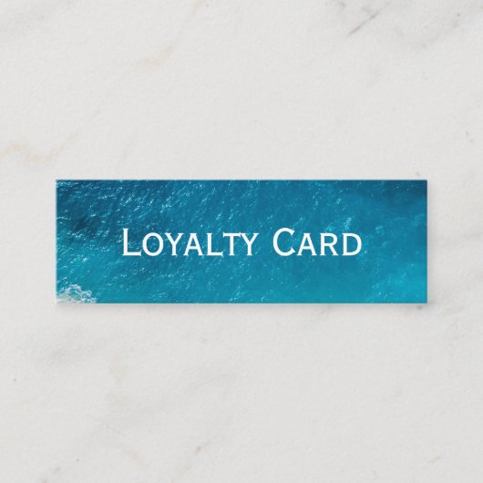 Ocean Blue Loyalty Kaart verfrissend kustontwerp (Voorkant)