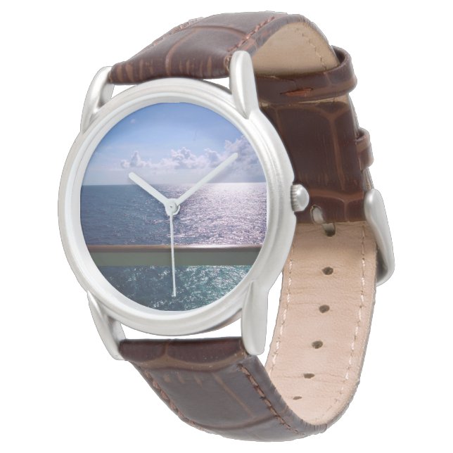 Ocean Blue Mannen Horloge (Gekanteld)