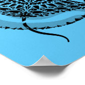 Ocean Blue Manta Ray Poster (Hoek)