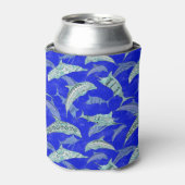 Ocean Blue Marine Animals Dolphins Marlins Blikjeskoeler (Blikje Voorkant)