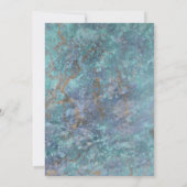 Ocean Blue Marmer Modern 70ste verjaardagsfeestje Kaart (Achterkant)