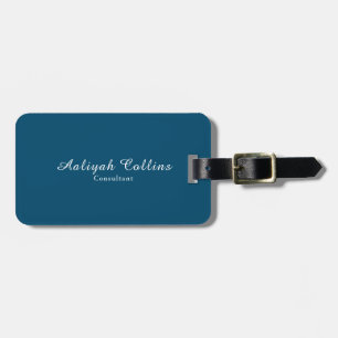 Ocean Blue Minimalist Professional Modern Bagagelabel