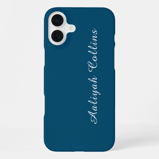 Ocean Blue Minimalist Professional Modern iPhone Hoesje (Achterkant)