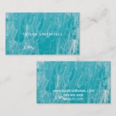 Ocean Blue Modern Paint Visitekaartje (Voorkant / Achterkant)