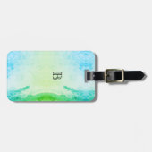 Ocean Blue Monogram Bagagelabels (Voorkant horizontaal)