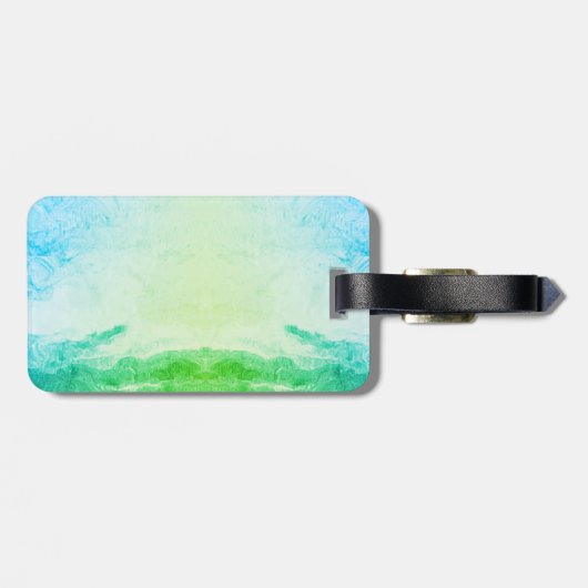 Ocean Blue Monogram Bagagelabels (Achterkant horizontaal)