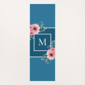 Ocean Blue Monogram Best Mam Ever Personalized Yog Yogamat (Achterkant)