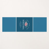 Ocean Blue Monogram Best Mam Ever Personalized Yog Yogamat (Voorkant (horizontaal))