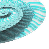 Ocean Blue Nautilus Shell Spiral Fractal Art Snijplank (Hoek)