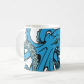 Ocean Blue Octopus Koffiemok (Voorkant links)