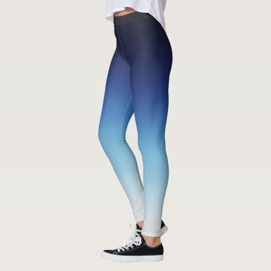 Ocean Blue Ombre Gradient Workout Leggings (Links)