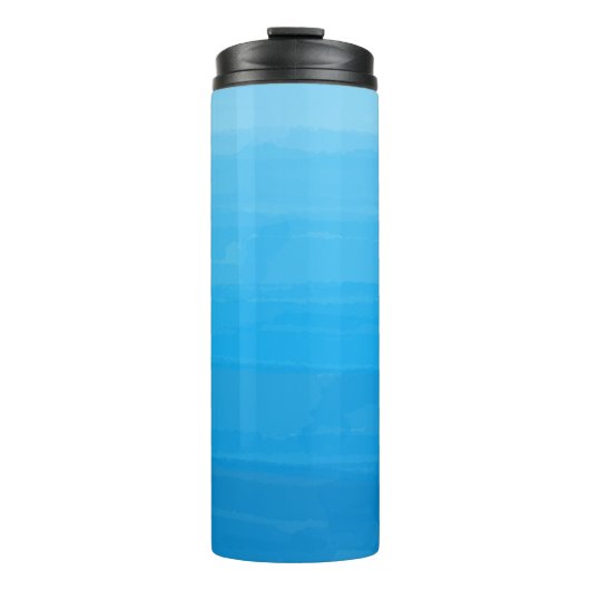Ocean Blue Ombre Tumbler Thermosbeker (Voorkant)