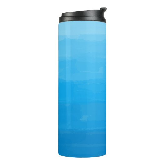 Ocean Blue Ombre Tumbler Thermosbeker (Gedraaid links)