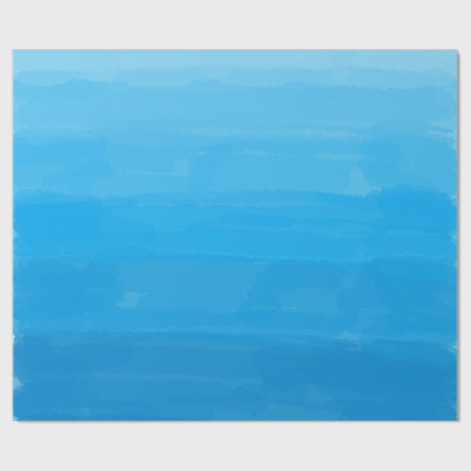 Ocean Blue Ombre Wrapping Paper Cadeaupapier (Vlak)