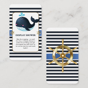 Ocean Blue onder het Zee Kawaii Whale Baby shower Informatiekaartje
