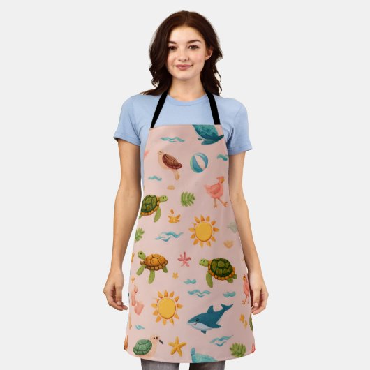 Ocean Blue Paradise All-Over Print Schort Cadeau (Gedragen)
