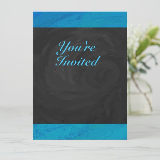 Ocean Blue Party Kaart (Staand voorkant)