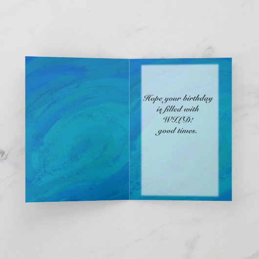 Ocean Blue Party Kaart (Binnen)